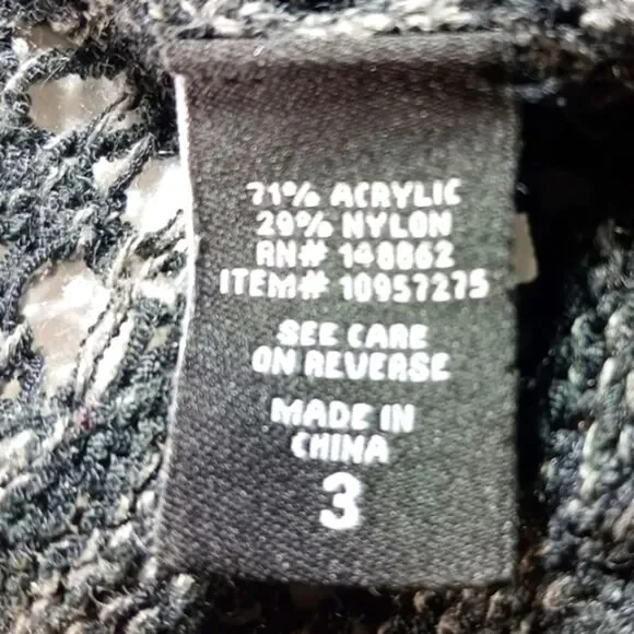 Torrid Gray Ladder Pointelle Knit Sweater Women's 3X. 3/4 Sleeves Scoop Neckline - Picture 7 of 14